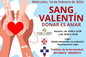 Imagen de El Ayuntamiento apoya la campaña “Sang Valentín: donar es amar”, de la Hermandad de Donantes y ocho colegios católicos de la ciudad